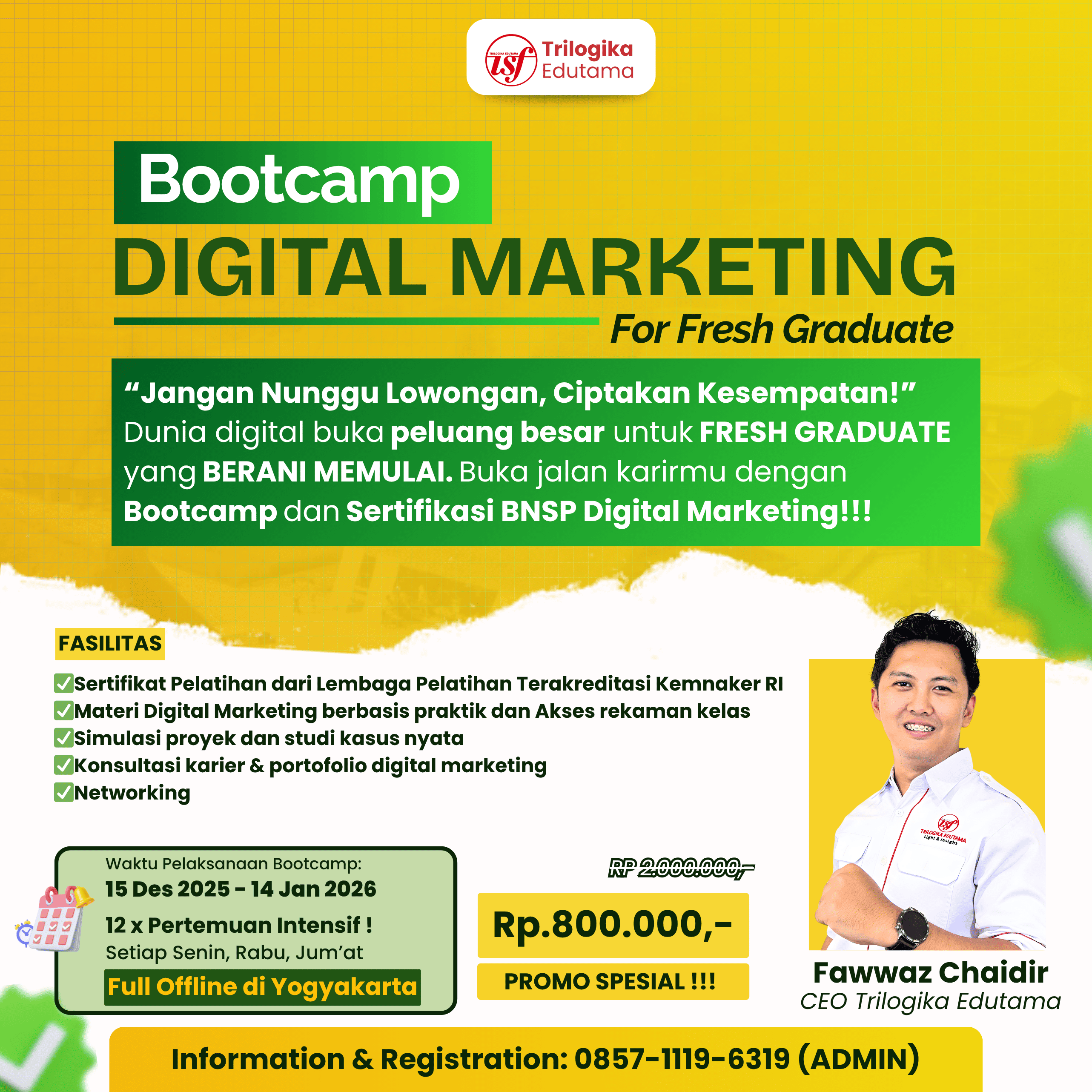 BOOTCAMP DIGITAL MARKETING UNTUK FRESH GRADUATE & MAHASISWA!! AMANKAN KUOTANYA!